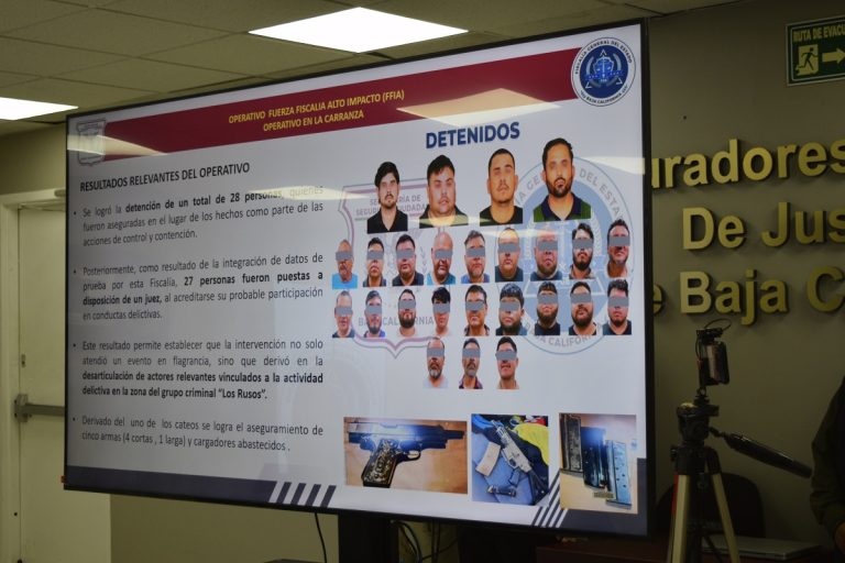 El “mike” y el “walo” entre los 28 detenidos en colonia Carranza