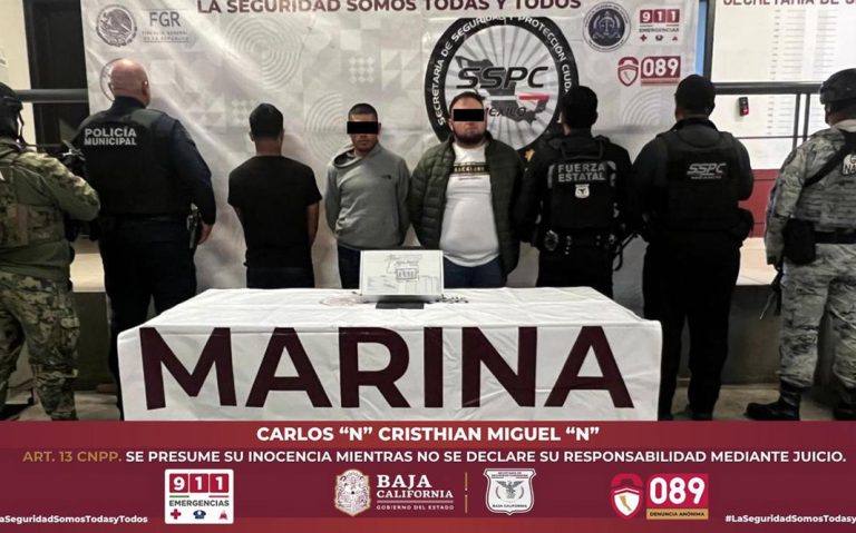Detienen en Tijuana a tres hombres en poder de un arma de fuego