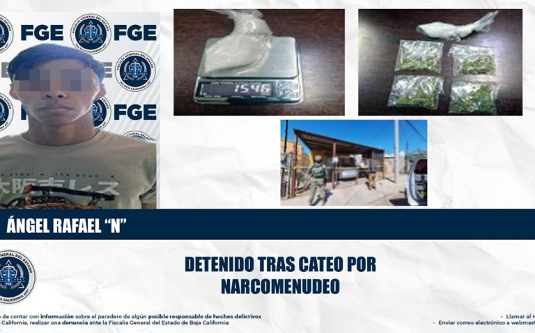 Capturan a presunto narcomenudista tras cateo en la Buenos Aires