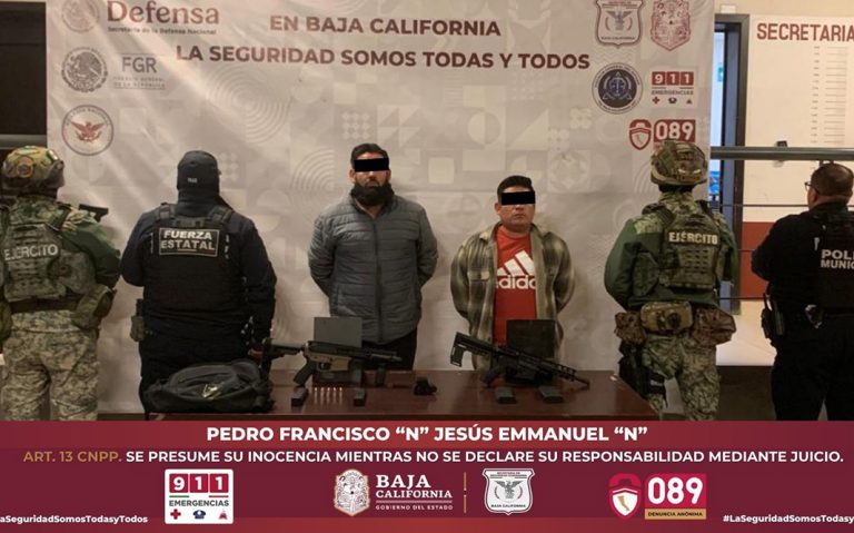 Captura FESC a dos con armas largas en Playas de Rosarito