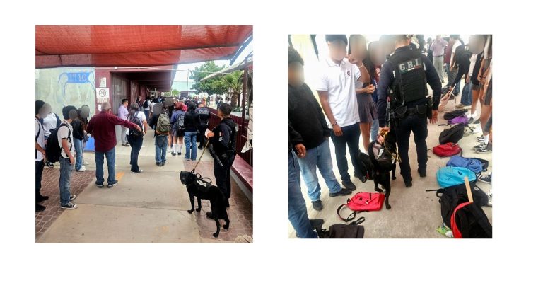 Realizan «operativo mochila» en CBTIS 140 de Mexicali