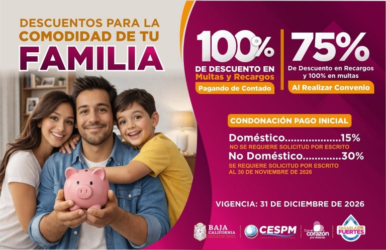 Impulsa CESPM descuentos para apoyar economía de usuarios que presenten adeudos en servicio medido de agua