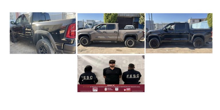 Detectan en BC red binacional de robo de vehículos con destino a Sinaloa