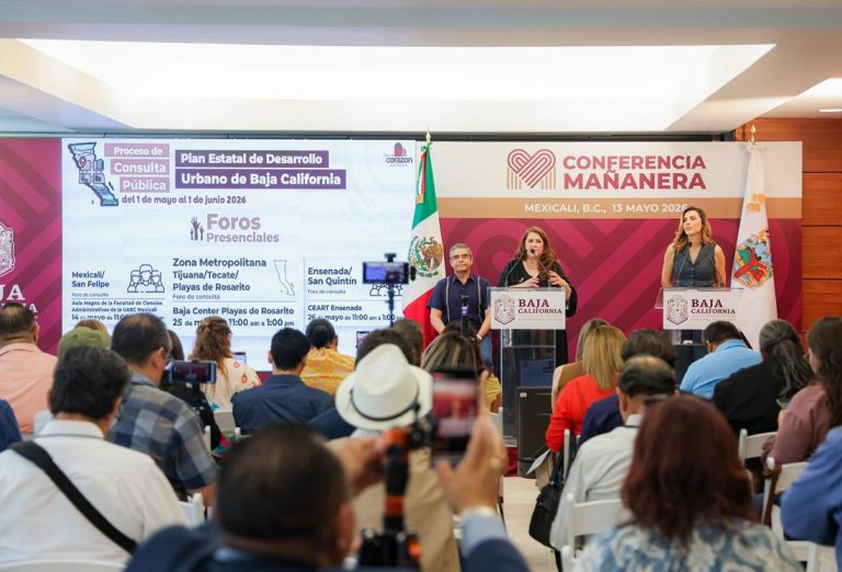 Invita gobernadora Ávila Olmeda a participar en consulta pública para Plan Estatal de Desarrollo Urbano de BC 2026-2030