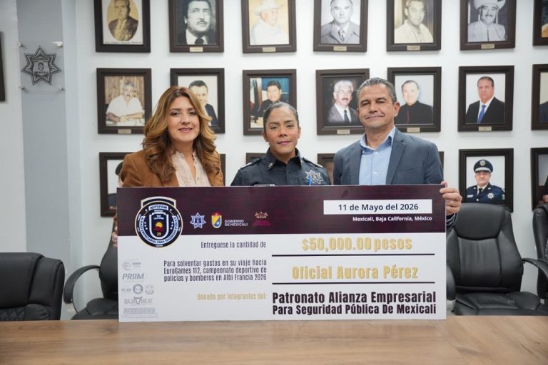 Apoya Patronato Alianza Empresarial a policía que representará a Mexicali en Francia 2026