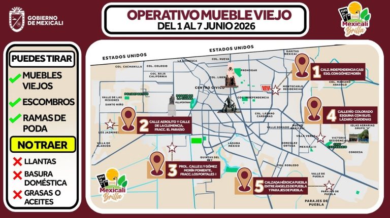 Alista Gobierno de Mexicali operativo «Mueble Viejo» del 1 al 7 de junio