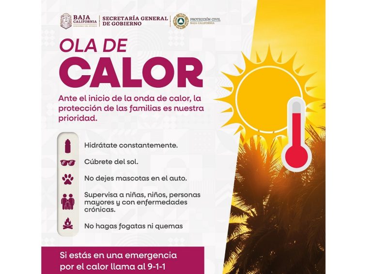Inicia ola de calor en Mexicali advierte Protección Civil BC