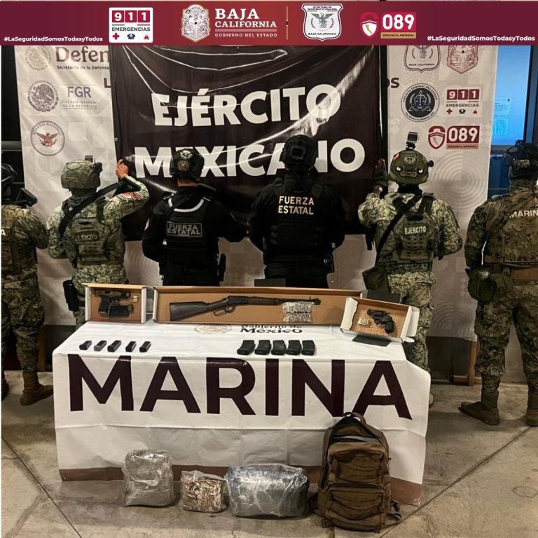 Reportan hallazgo de armas y droga camino a Laguna Hanson