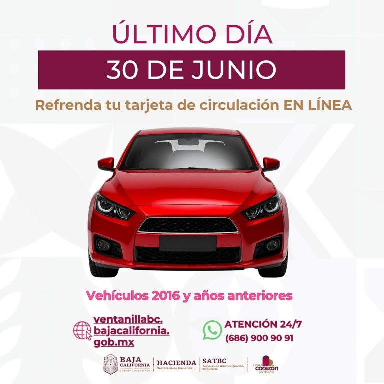 Últimos días: vence el 30 de junio refrendo de tarjeta de circulación para modelos 2016 y anteriores