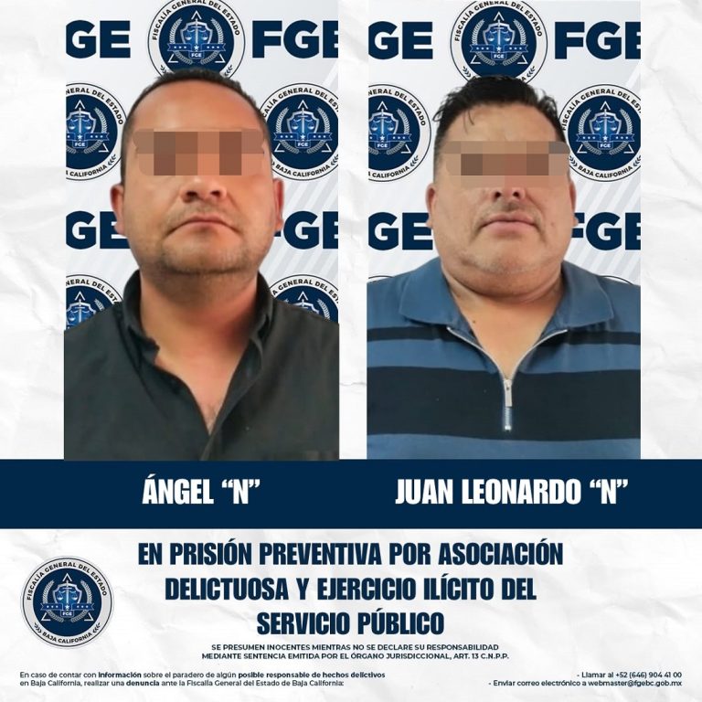 Policías de Tecate en prisión por vínculos con CJNG