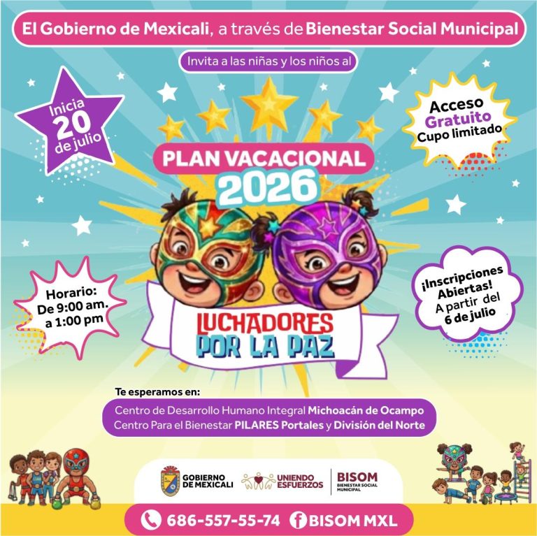 Invitan a niñas y niños al plan vacacional de verano «Infancias Luchadoras por la Paz»