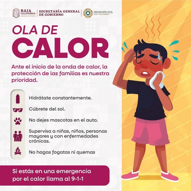 Vienen días de 48°C para Mexicali, advierte Protección Civil BC