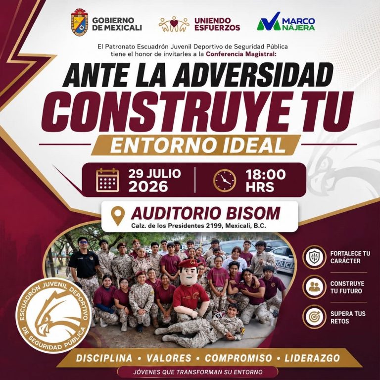 Invitan a conferencia magistral: «Ante la Adversidad, Construye tu entorno Ideal»
