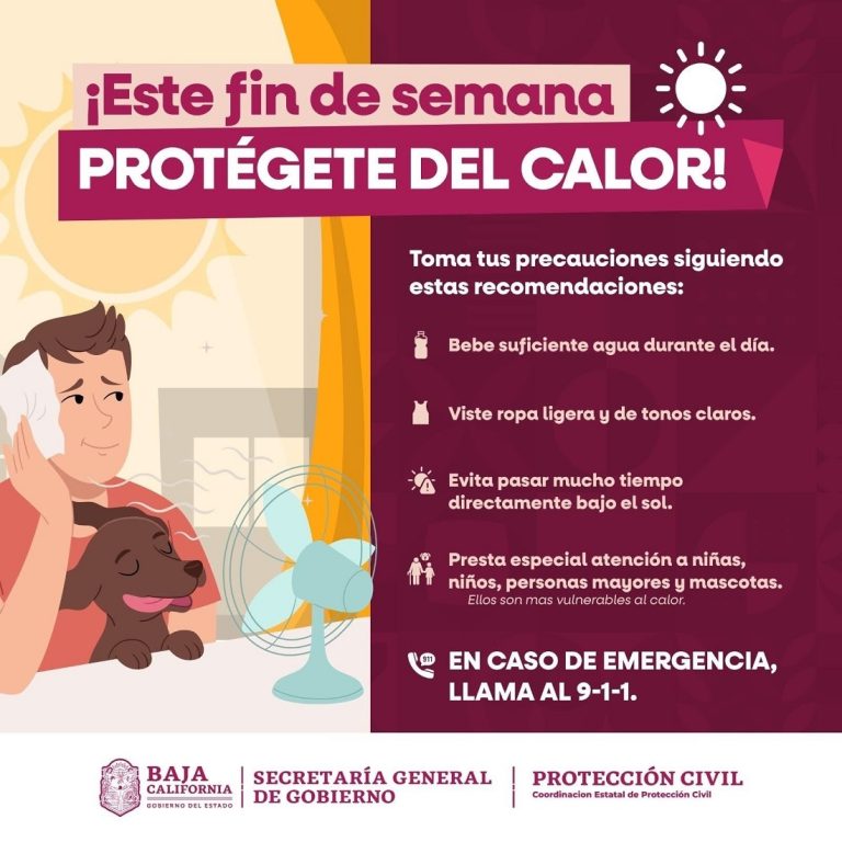 Exhorta Protección Civil BC a tomar precauciones ante altas temperaturas