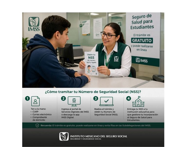 Llama IMSS BC a estudiantes a tramitar en línea su número de Seguro de Social y evitar filas en Subdelegaciones