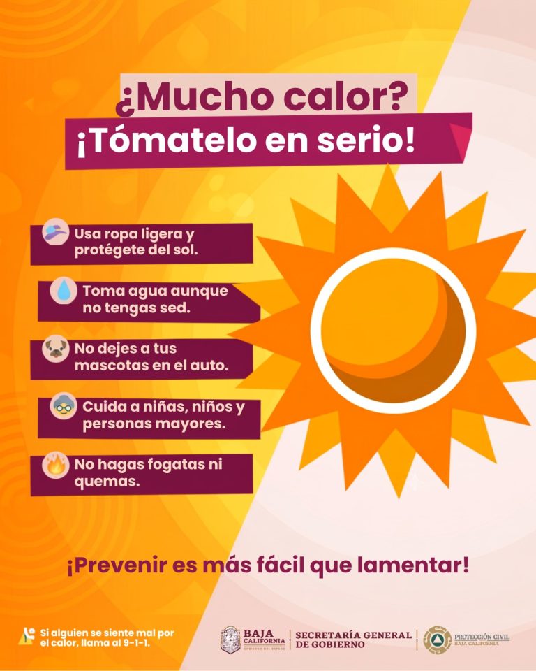 Advierte Protección Civil BC por temperaturas extremas, lluvias y vientos para próximos días