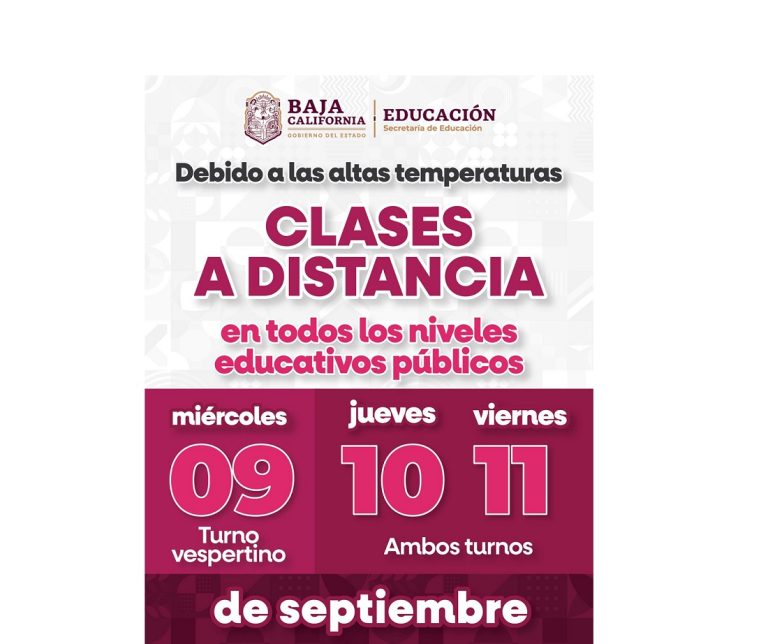 Tendrá Baja California clases a distancia por altas temperaturas
