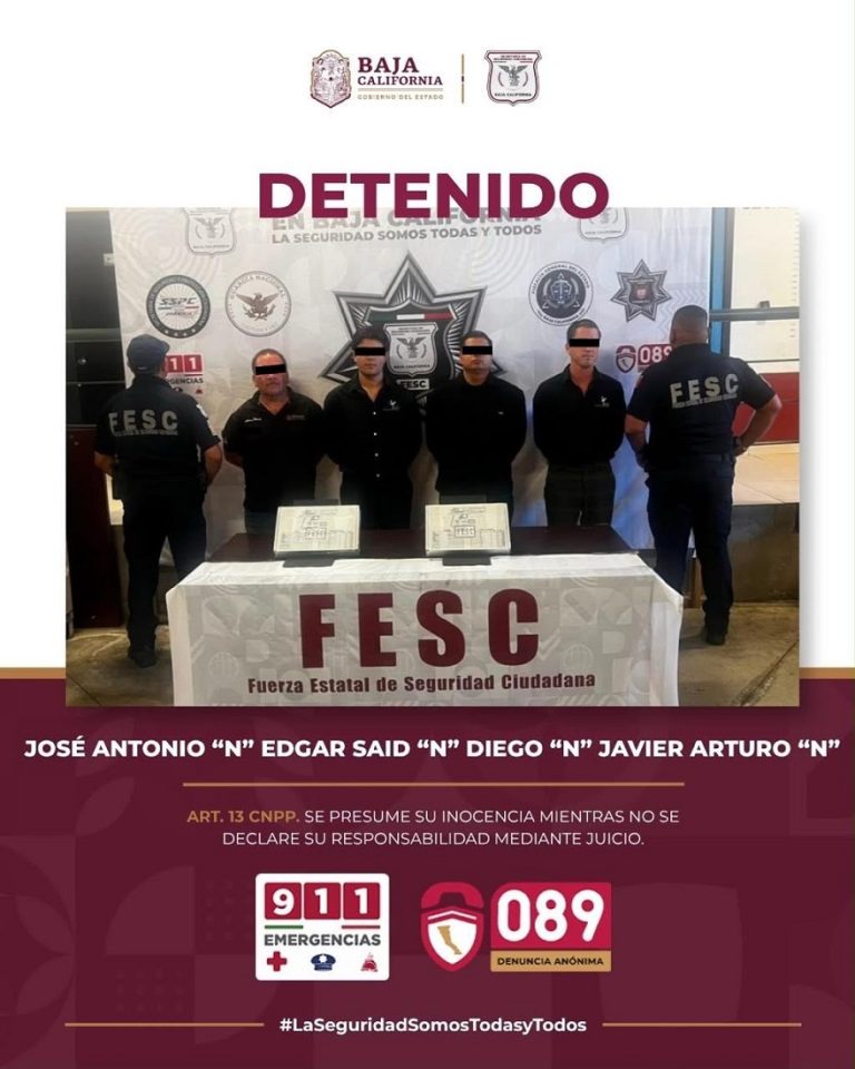 Detienen a falsos escoltas en Tijuana