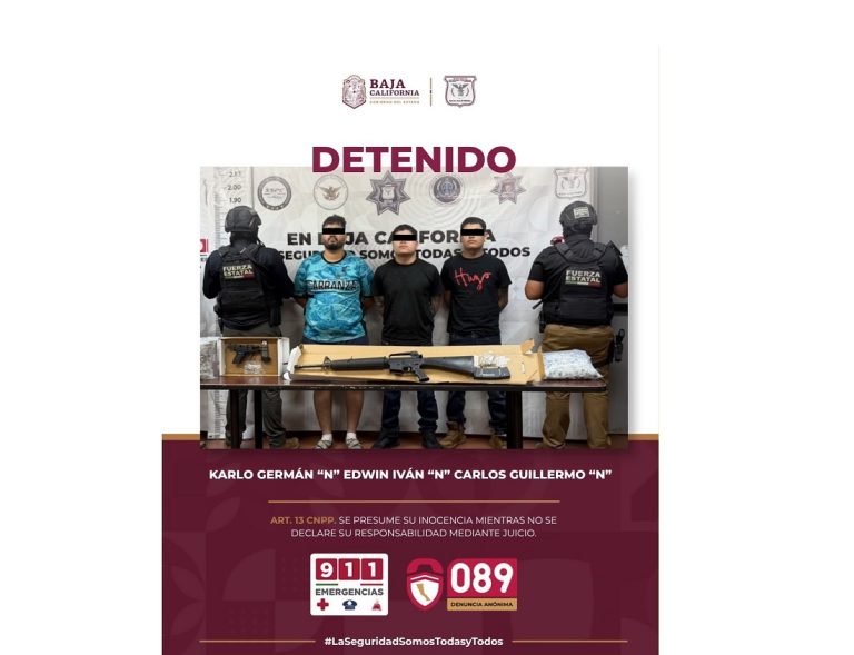 Capturan a «El Karlitos» junto a dos cómplices y armas de fuego