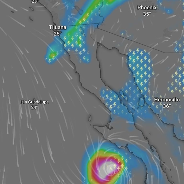 Informa Protección Civil BC probabilidades de lluvia durante fin de semana