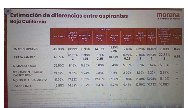 Con 9.75 de 10 puntos,  Julieta Ramírez ganó la encuesta de Morena en BC, confirma dirigencia de Morena
