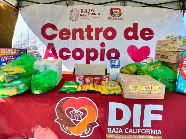 Habilita Gobierno de BC centros de acopio para apoyar a familias afectadas por las lluvias