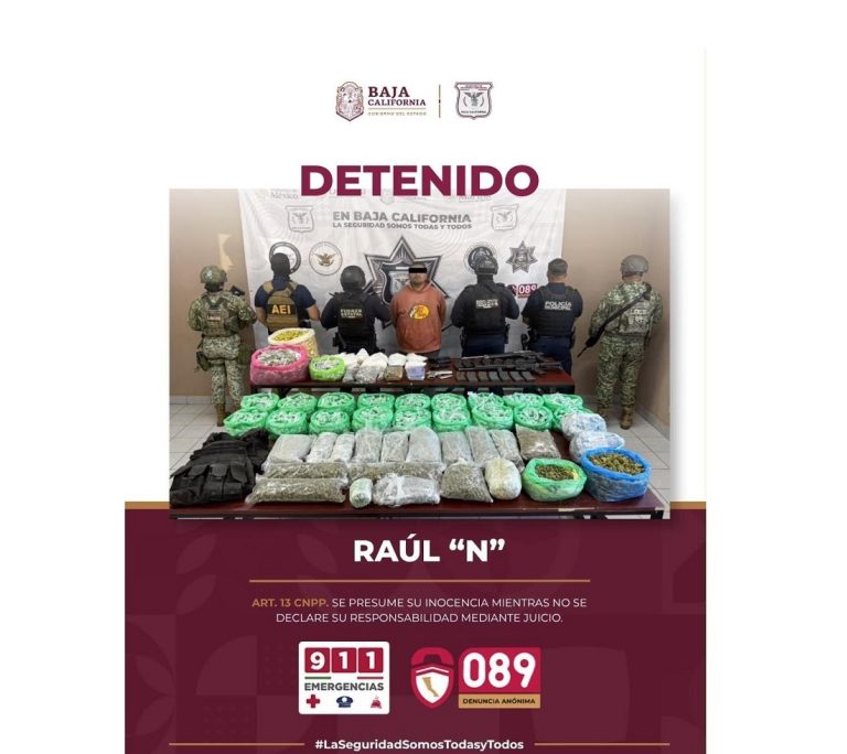 Detienen al «Negro Pimentel» con más de 50 mil dosis de droga y armas de fuego